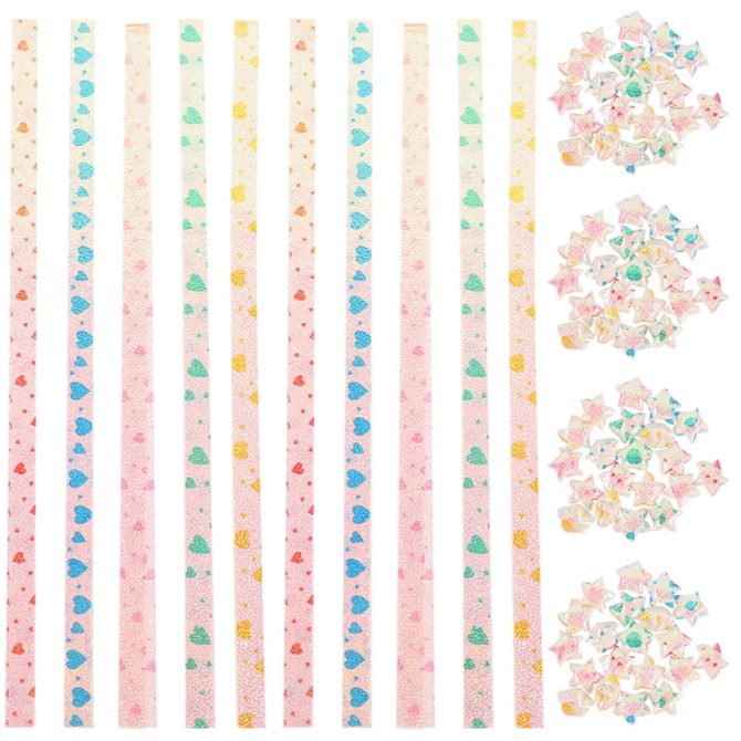 200 Pcs Colored Printer Paper Star Strips Origami for Crafts