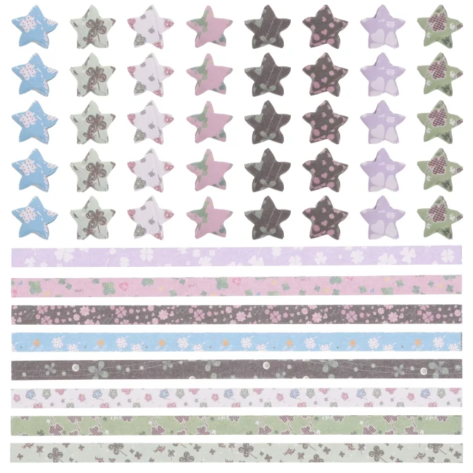 540 Pcs Origami Paper Kids Folding Star Strips Decorative Stars for Hand Art Child （As Shown）