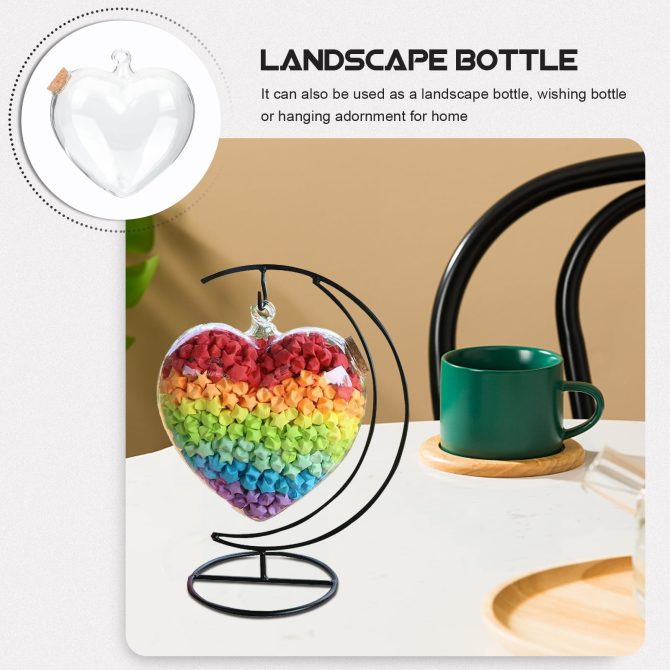 3pcs Hanging Landscape Container Multi-purpose Wishing Bottle Origami Star Glass Jar - Image 2