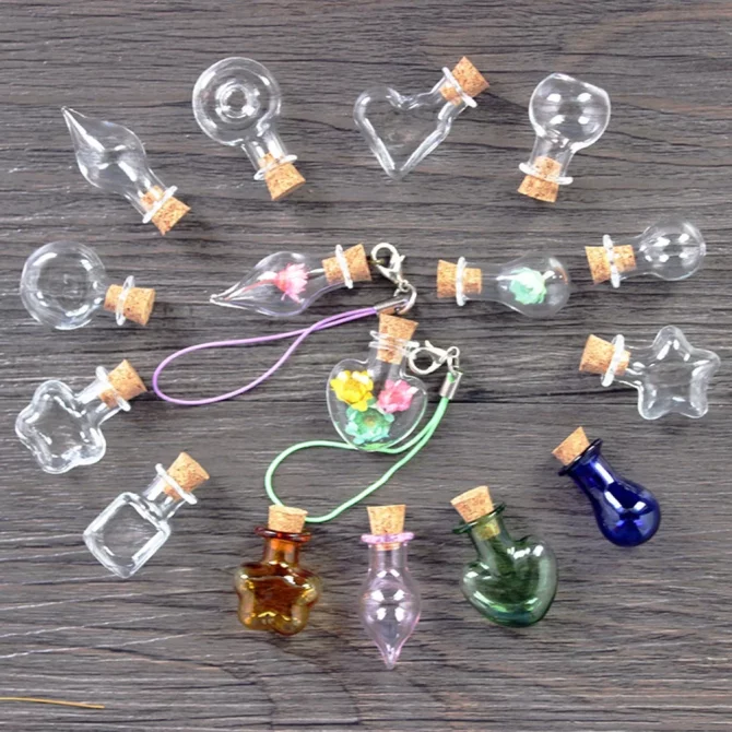 10PCS Star Wishing Bottle Delicate Compact Drift Bottle Decor Creative DIY Wishing Glass Bottle Funny Glass Wishing Bottle for Girl Kids with Rope - Image 2