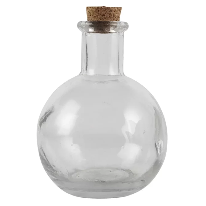 Round Glass Bottle with Cork by  - Decorative Jar for Weddings, Parties, Home Décor, Arts & Crafts, Bulk 12 Pack - Image 2
