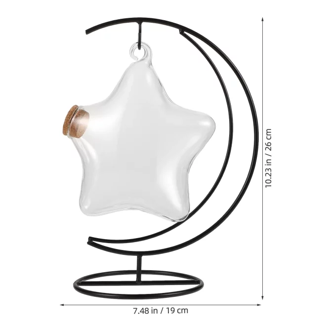 1Set Star Wishing Bottle Glass Jars For Storage And Decorative Piece With Iron Material For Family And Friends - Image 2